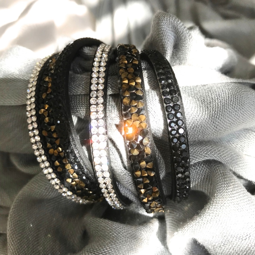 Made With Swarovski Crystals Combo Choker Bracelet